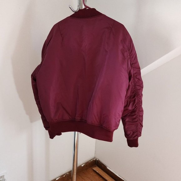 Cult of Individuality Men’s Maroon (gold quilt inside) Bomber Jacket Size XL - Picture 8 of 16
